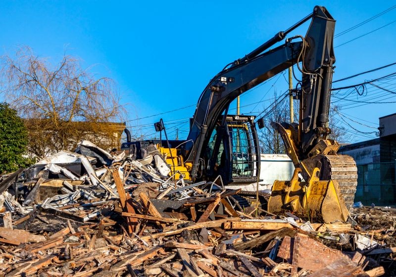Demolition Machinery at Work