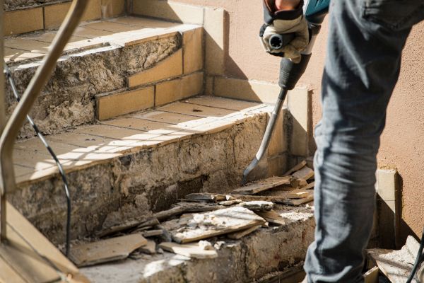 Concrete Stair Demolition in Elgin