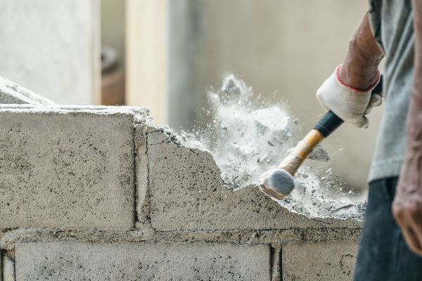 Block Wall Demolition in Elgin